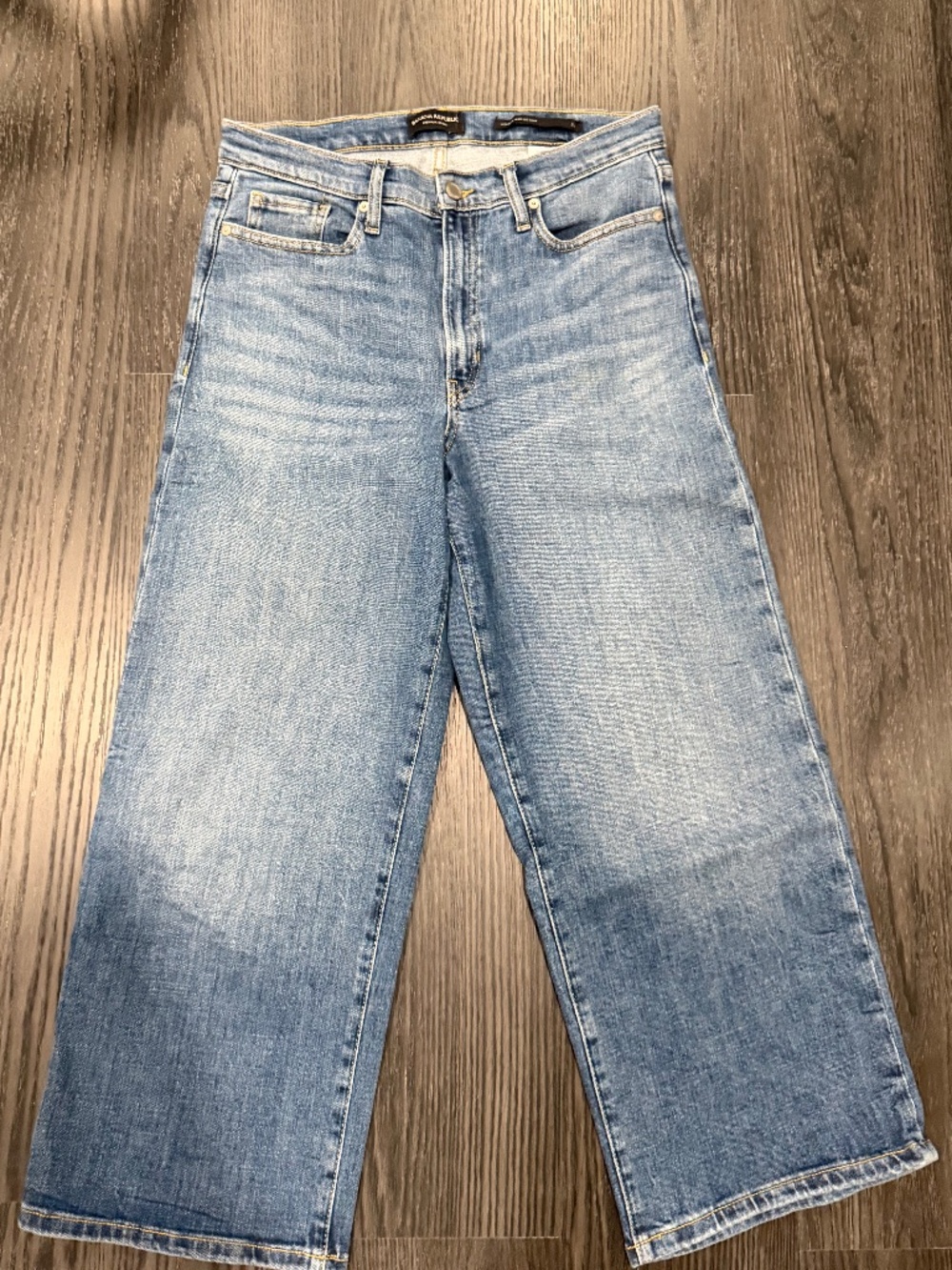 High Rise Cropped Wide Leg Jean